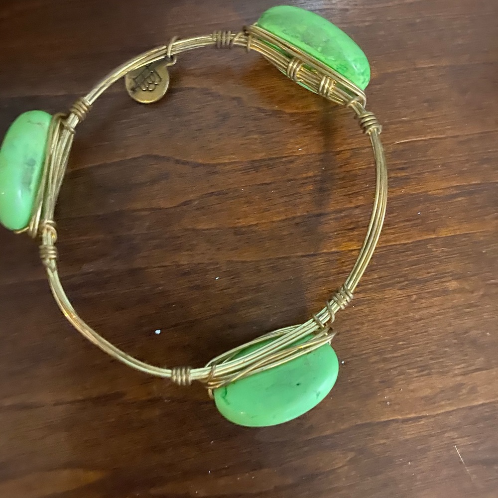 Lime green gemstone bracelet